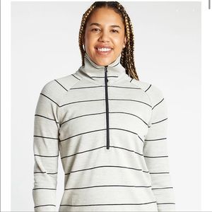 Oiselle Wazzie Wool Jacquard half zip size small striped